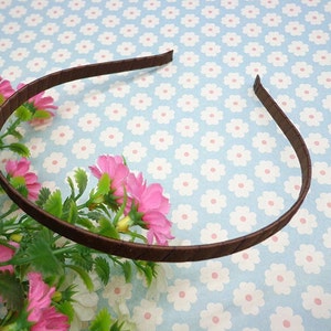 10 Pcs Brown Satin Covered Headband Headband 7mm Wide