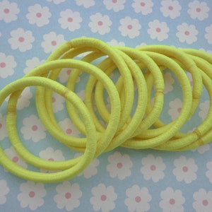 20 Stück Haarelastisch, gelbe Pferdeschwanz elastisch, Pferdeschwanzhalter, Pigtail-Halter