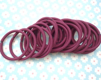 20 pcs Hair elastics,red wine ponytail elastics,ponytail holders,pigtail holders