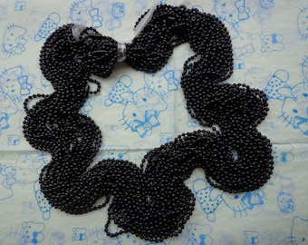 20 PCS Black  Ball Chain Necklaces - 27 inch, 2.4mm