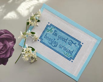 I'm Good At | Funny Hand Painted Needlepoint Canvas | 13 Mesh
