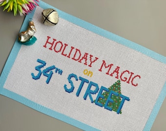 Holiday Magic NYC | Hand Painted Needlepoint Canvas | 13 Mesh