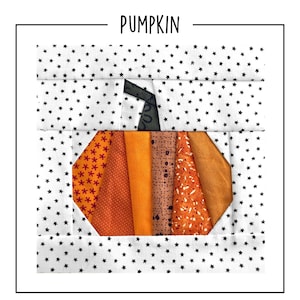 Pumpkin - Foundation Pieced Quilt Block Pattern (Easy)