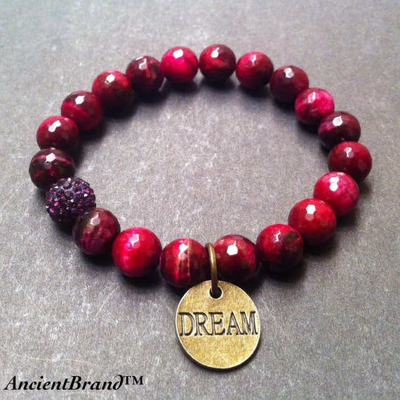 Items similar to Dream Charm Stretch Beaded Bracelet on Etsy