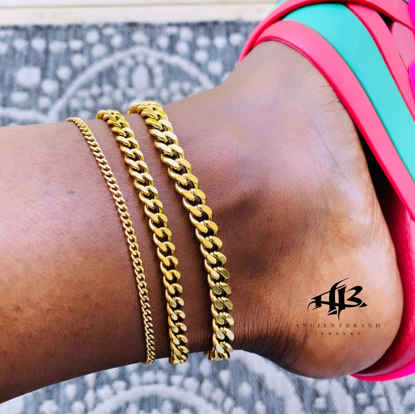 thick cuban anklet
