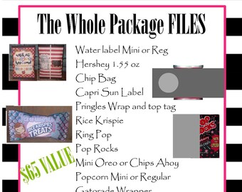 Chip Bag Template For Cricut Etsy