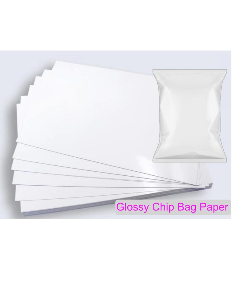 Chip Bag Paper Glossy Chip Bag Paper Chip Bags Custom Chip Etsy