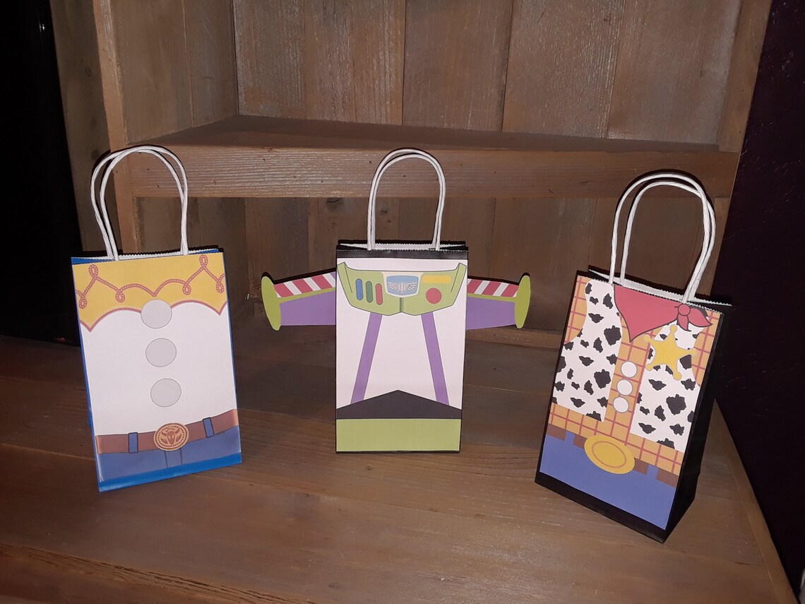 Toy Story Gift Bag Fronts Toy Story Birthday Party Toy Etsy