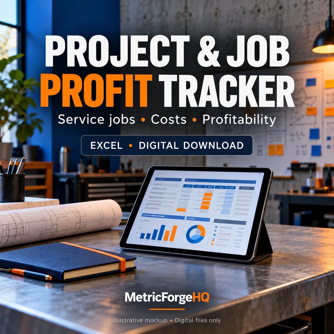 Project Management Spreadsheet Excel | Service Business Job Costs ...