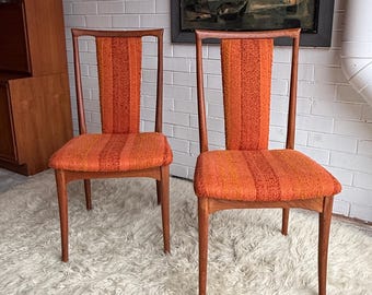 Pair Parker T Back Dining Chairs, c1960s PICK UP Sydney