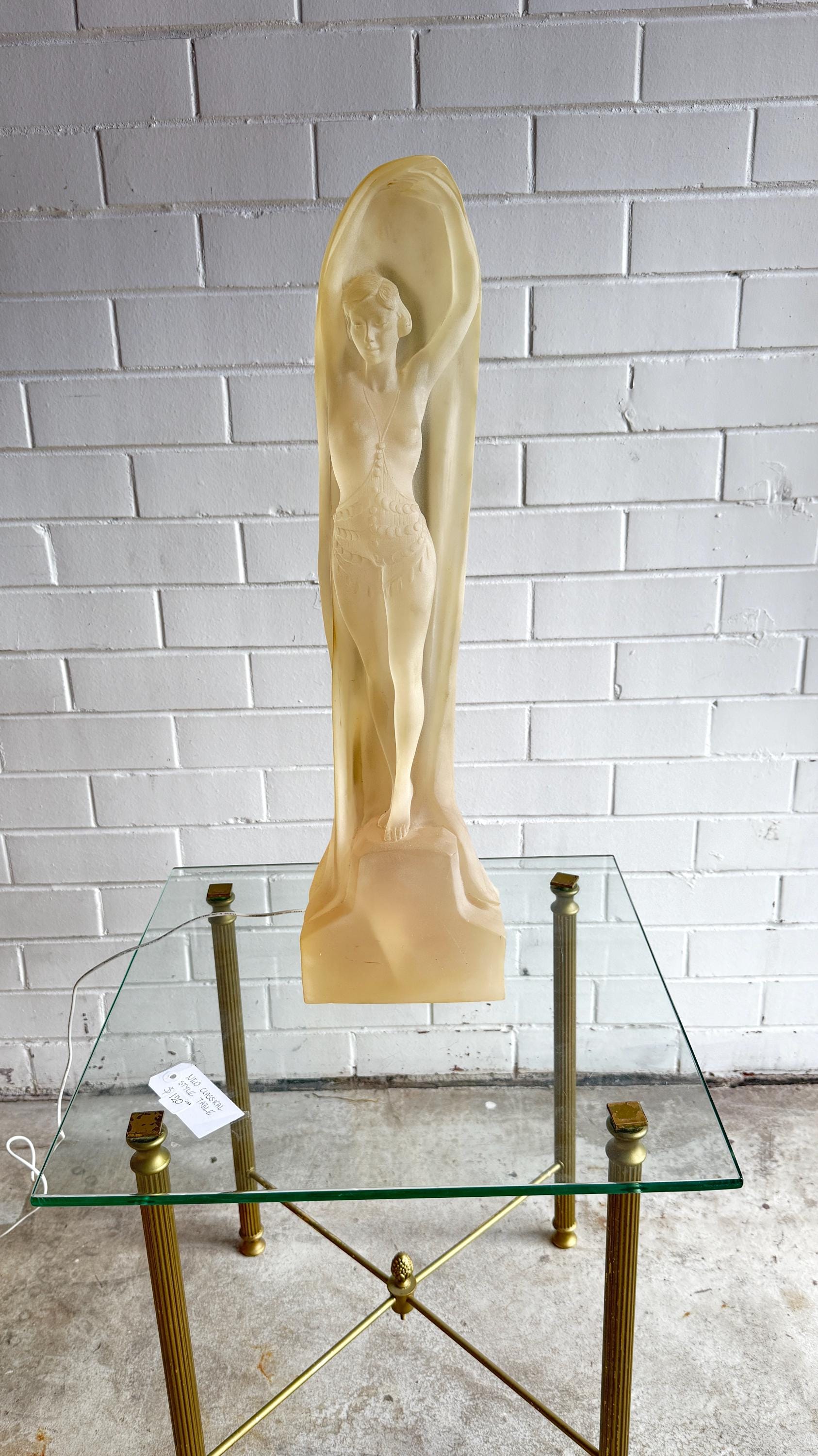 Art Deco Figure Italian Design Crystalite/ Light of A Woman Sculpture ...