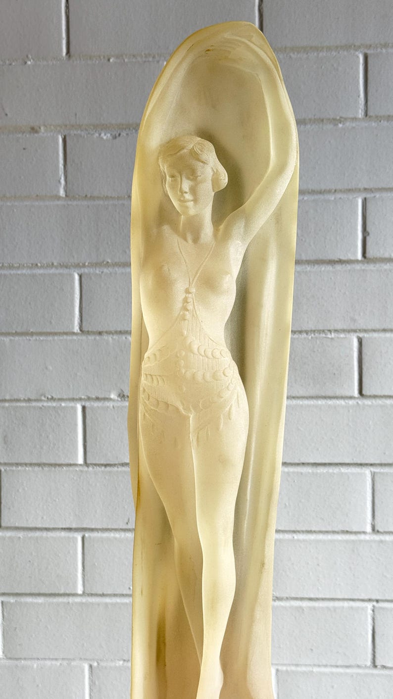 Art Deco Figure Italian Design Crystalite/ Light of A Woman Sculpture ...