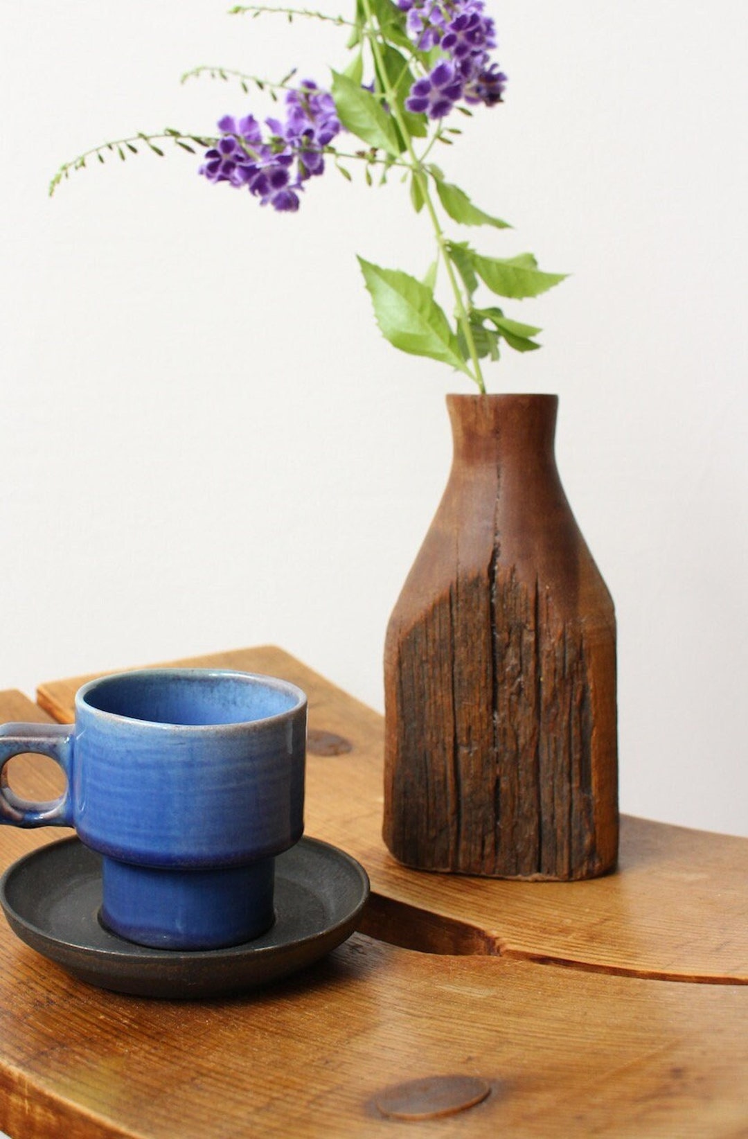 Vintage Jarrah Wood Fence Post Vase Signed Neil Hodgson Etsy Australia