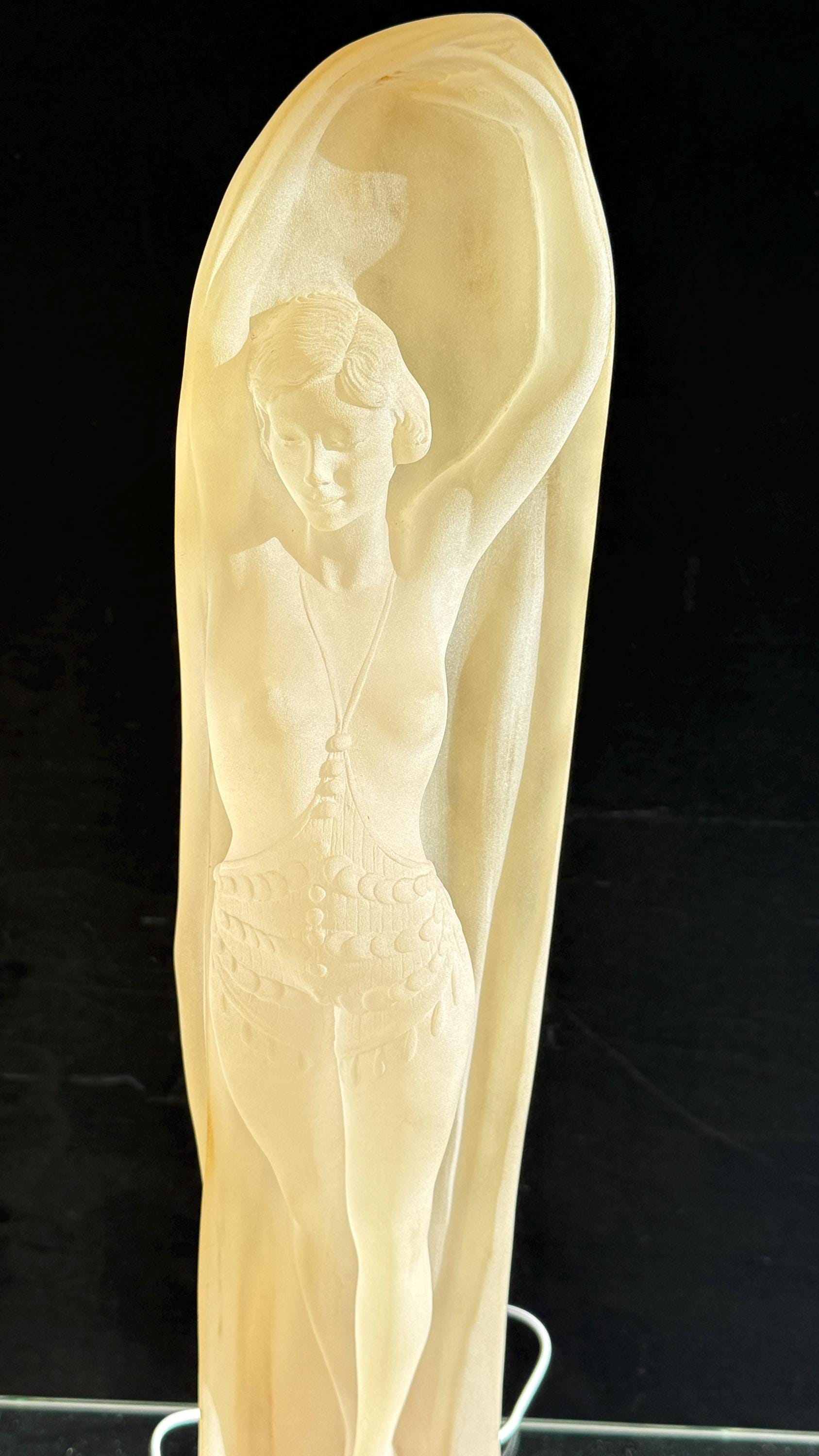 Art Deco Figure Italian Design Crystalite/ Light of A Woman Sculpture ...