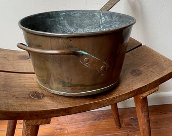 Vintage Copper Saucepan French Country Style