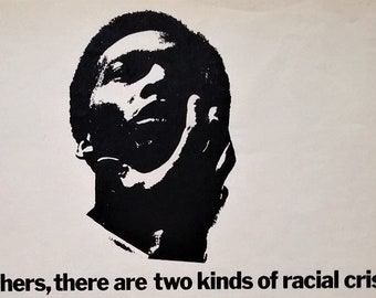 May include: A black and white illustration of a man's face with the text "For teachers, there are two kinds of racial crisis."  The text below the illustration describes a series of educational reprints from LIFE magazine. The reprints cover topics such as the origins of segregation, bitter years of slavery, hard reality of freedom, the mobilization of black strength, the cycle of despair, a separate path to equality, and the negro leadership.  The text includes a coupon to order the reprints.