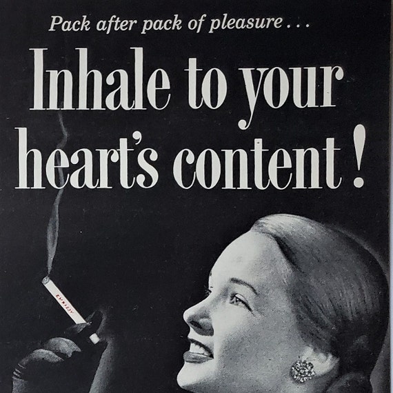 1940s Embassy Cigarette Ad, Black & White Photo - 
