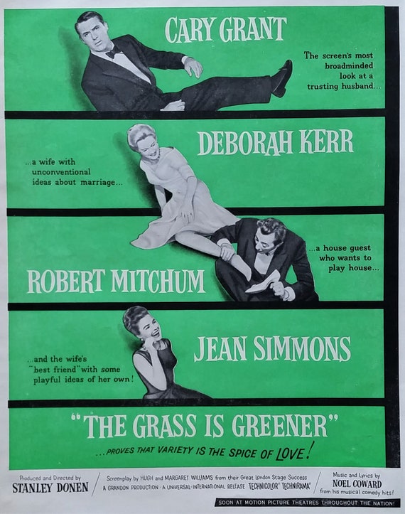 Movie Poster Grass Is Greener Cary Grant Robert Etsy