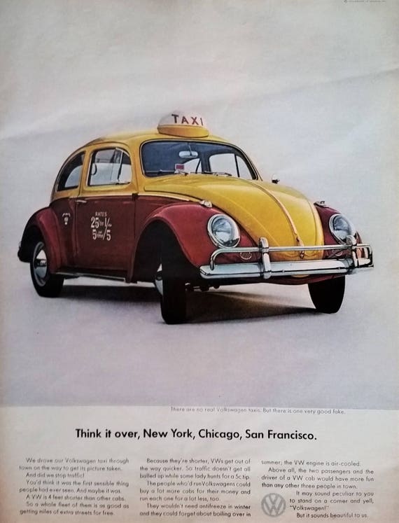 VW Volkswagen Two Tone Taxi 'taxi' Light Uber Paint Job 60s