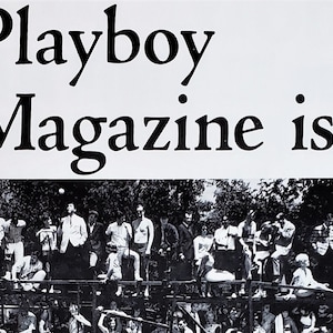Playboy Magazine Is Ad for Hugh Hefner&#39;s Sex Mag Emphasizing in 68 Readership High BW photo Playmates Men Sports Iconic Cultural Time  9x11