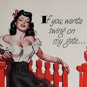 Sexy 40s Barbasol Ad Illustrated Dirndl Tinder Date 'if You Wanta Swing(06)
