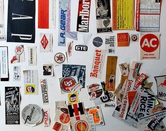 Products Random Clipping Lot (Misc 50+) Junk Journal Collage Journey Smash Book VINTAGE Magazine Logos Adverts SM-MED Paper Ephemera