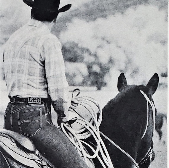 【INSCRIRE*LEE*LESSAGE】COWBOYRIDERSPANTS Lee Riders Cowboy Pants Single-Sided Framed Embossed Tin
