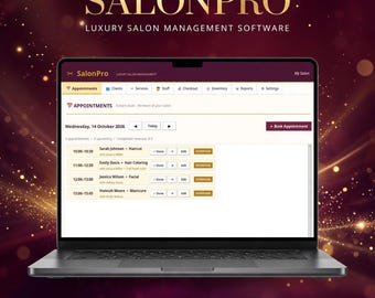 Salonsoftware | Salonmanagement-app met afspraakplanning | Salonkassasysteem, klantenregistratie en pdf-facturen, geen abonnement nodig