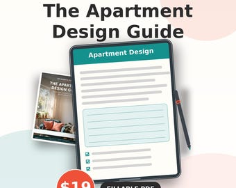 Apartment Decorating Planner | Small Apartment Layout & Organization Workbook PDF