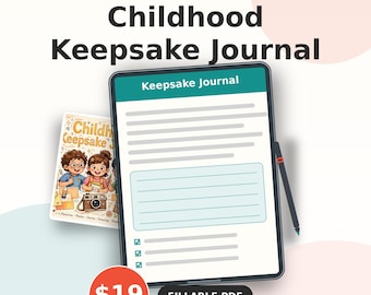 Baby Memory Book Printable | Childhood Keepsake Journal & Milestone Planner PDF