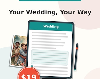 Fillable Wedding Planner Workbook | 152-Page Budget, Checklist, Organizer (Digital Download)