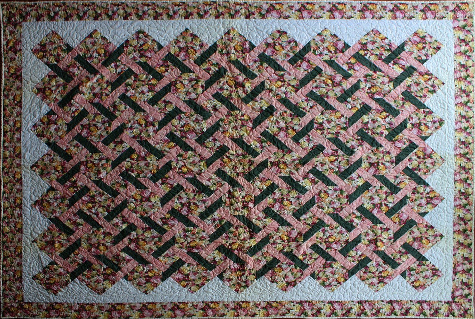 Garden Twist Quilt 75 x 96 Etsy