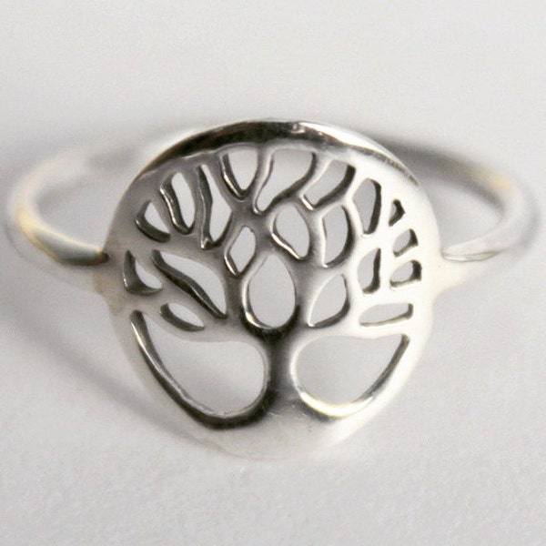 Sterling Silver Tree of Life Intention ring, Yggdrasil, Sacred Viking Celtic symbol, Norse mythology World Tree Divine Tree of the Cosmos