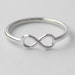 Sterling Silver Infinity knot Sign Ring, Infinite Love, Friendship ring, Statement, Novelty Stack ring, Pinky Fashion, St. Patricks Day gift 