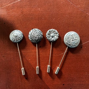 Lapel/Hijab/Scarf Pins - Vintage Antique Button