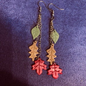 Pendientes de hojas de otoño