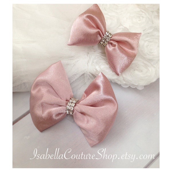 Bow hair clips or headband by Isabella Couture