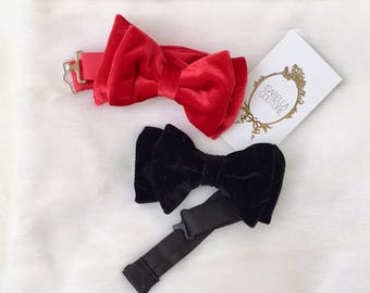 Pajaritas de terciopelo, Pajaritas dobles, Pajaritas Isabella Couture, Pajaritas para niños, Pajaritas navideñas, Pajarita, Pajarita de lentejuelas, Pajaritas navideñas