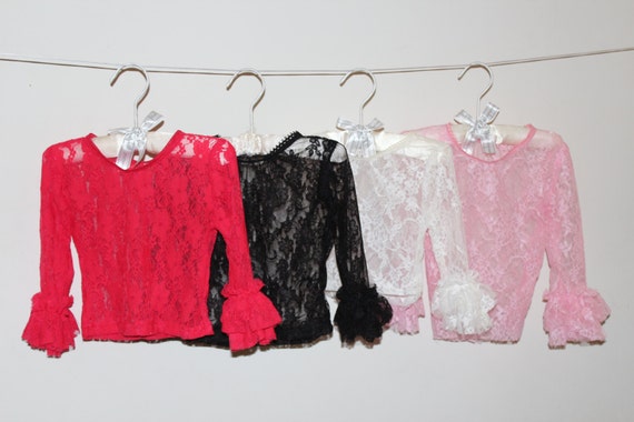 Lace Shirt - Baby Girls Lace Tops - Lace Ruffle Top - ALL
