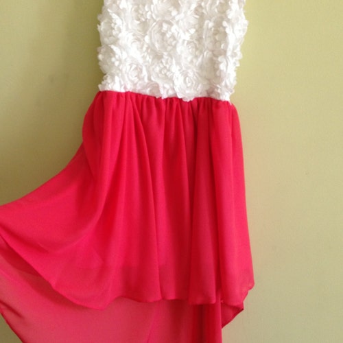 Girls Maxi Dress - Rosettes Dress - Red Maxi Dress by Isabella Couture