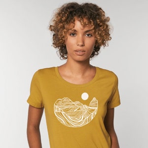 Hand Screen Printed Women's Rock Wave Tee / Organic Cotton / Fair Trade image 1