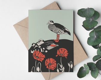 Egyptian Geese Illustrated Card
