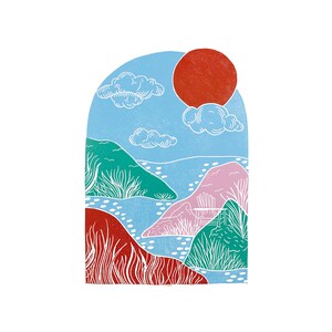 Oregon Coast Lino Print | Limited Edition