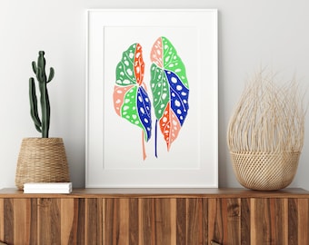 Spotted Begonia Lino Print | Limited Edition