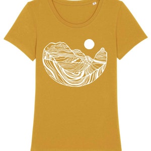 Hand Screen Printed Women's Rock Wave Tee / Organic Cotton / Fair Trade image 2