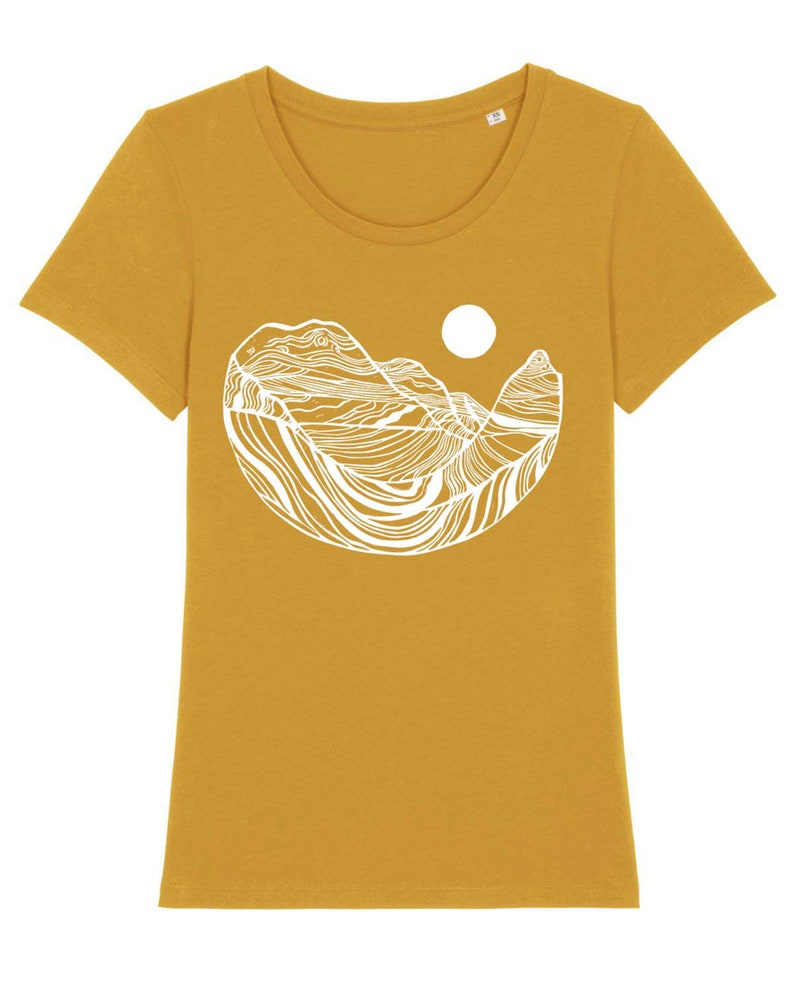 Hand Screen Printed Women's Rock Wave Tee / Organic Cotton / Fair Trade image 2