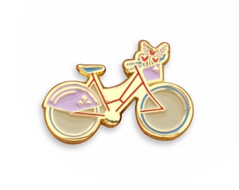 Bike Blooms Dutch Bike Enamel Pin | Bike Brooch | Holland Gift