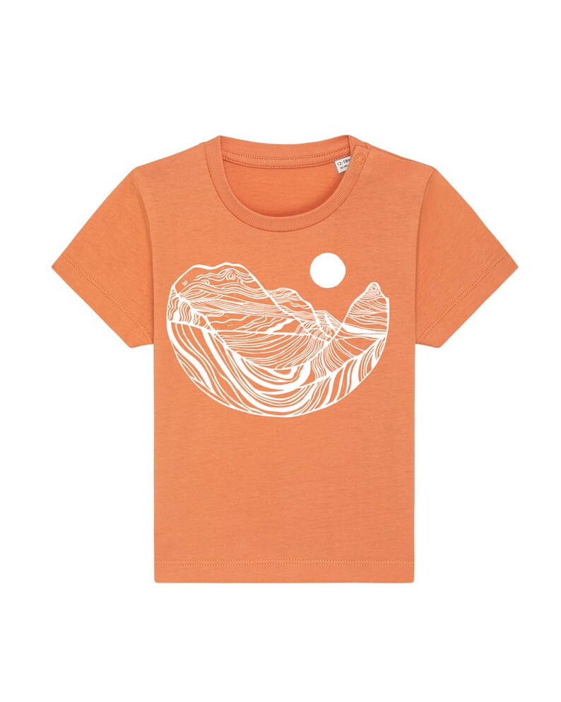 Hand Screen Printed Landscape Baby Tee / Organic Cotton / Fair Trade image 2