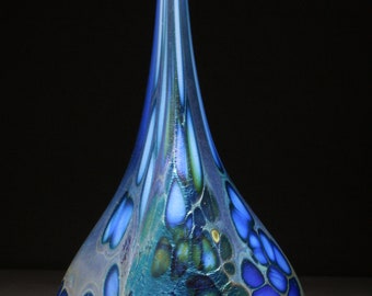 Hand blown glass Marine Hurricane tear drop