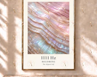 Mother of Pearl Wall Art - 1111 Hz Becoming Pink Pastel Print (Digital Download)